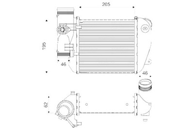 VALEO INTERCOOLER AUŠINTUVAS ORO VALEO 818653 AUDI A6 