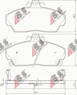 КОЛОДКИ ГАЛЬМІВНІ ПЕРЕД HONDA CIVIC VI 1994- 2006