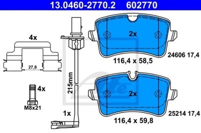 13.0460-2770.2 ZAPATAS HAM.TYL AUDI A4 08-  