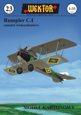 MODEL KARTONOWY Samolot Rumpler Litewski WEKTOR