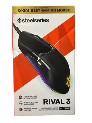 Myszka przewodowa Steelseries Rival 3 sensor optyczny |IDEAŁ|