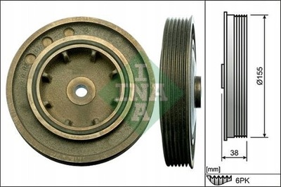 WHEEL PULLEY SHAFT CRANKSHAFT INA 544 0101 10  