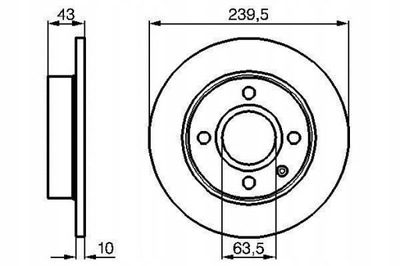 DISCO DE FRENADO BOSCH 0 986 478 501 FORD  