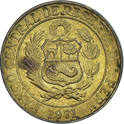 Moneta, Peru, 5 Centavos, 1971