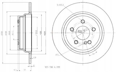 Тормозные диски ham. 2szt mercedes t. w211 02- maxgear фото №1