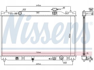 РАДИАТОР ДВИГАТЕЛЯ TOYOTA NISSENS 646351