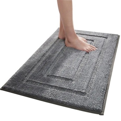 Szary dywanik frotte łazienkowy 50x80 cm bawełna