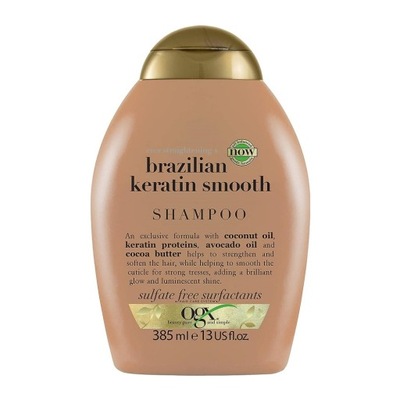 OGX Brazilian Keratin Smooth szampon do włosów z brazylijską keratyną