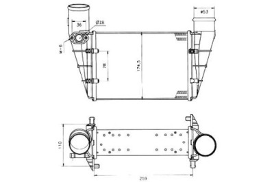 Nrf інтеркулер vw a4 passat 1,9tdi 95- фото №1