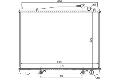 Nissens радиатор двигателя nissan pathfinder ii 3.3 фото №1