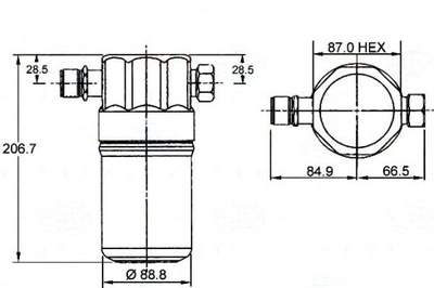 ОСУШИТЕЛЬ КОНДИЦИОНЕРА BEHR HELLA 4B0820193 4B08201