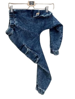 Spodnie Bojówki Jeans Niebieskie MIMI 104 110