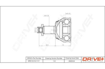 DRIVE+ MUÑÓN SEMIEJES EXTERIOR SKODA FABIA 1 9TDI POLO1 4TDI JUEGO  