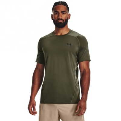 UNDER ARMOUR KOSZULKA FITTED SHORTSLEEVE KHAKI XL