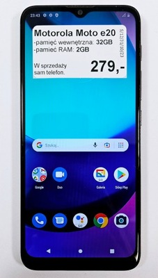 Smartfon Motorola Moto E20 2 GB / 32 GB szary