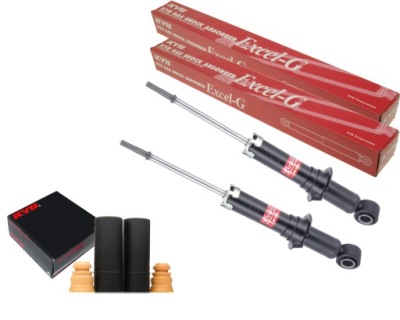 Kyb 2x амортизаторы + защита i отбойники toyota prius w2 2003-2009 задняя фото №1