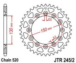 ЗУБЧАТКА ЗАДНЯЯ JT 41-ZĘBÓW WR 450 2010-2015