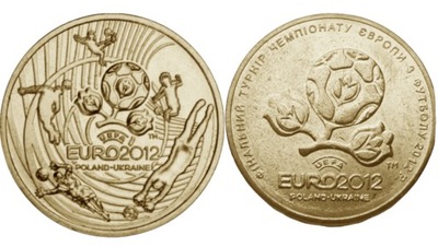 Ukraina HRYWNA + 2zł Mistrzostwa Europy EURO 2012