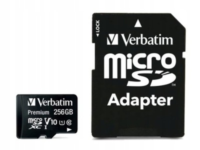 Karta pamięci Micro SDXC Verbatim 256GB Class 10