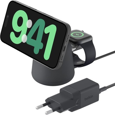 Ładowarka indukcyjna do MagSafe do iPhone i Apple Watch, Belkin Pro Qi 15W