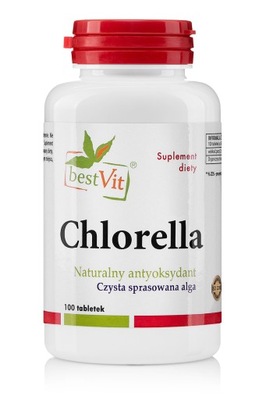 Chlorella Organiczna 500 mg 100 tabletek Detoks Bestvit