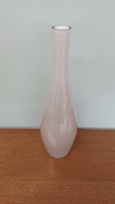 Wazon Butelka dekoracyjna szklana 40 cm perłowa