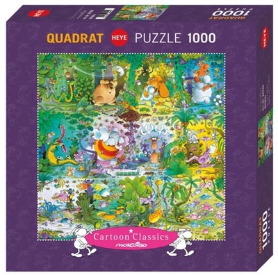 Puzzle 1000 elementów. Szalone dzikie życie zwierząt, Mordillo