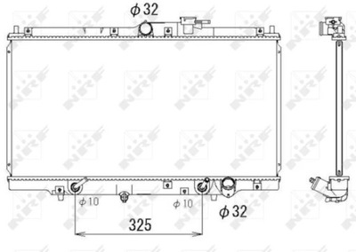 NRF 53328 CHLODNICA, SISTEMA DE REFRIGERACIÓN DEL MOTOR  