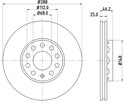 HELLA DISCO DE FRENADO 8DD 355 127-081  