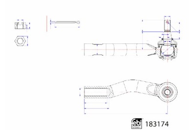 FEBI BILSTEIN TERMINAL BARRA KIEROWNICZEGO L LEXUS UX TOYOTA C-HR  