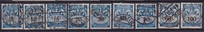 1923 WMG znaczki dopłaty Fi D30-38