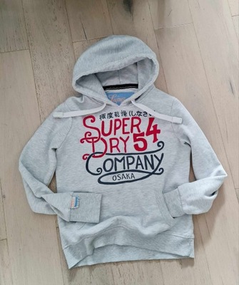 Superdry szara damska bluza kangurka M stretch