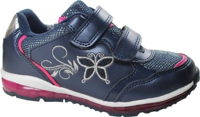 Granatowe buty sportowe dziecięce adidasy rzep r33