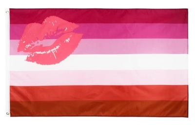 Flaga Lesbijki 90x150 PRIDE LGBT usta