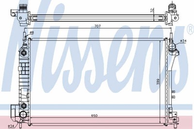 RADUADOR DE AGUA NISSENS 63023A  