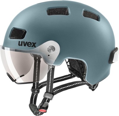 Kask Uvex Rush Visor srebrny r. 55-58 cm