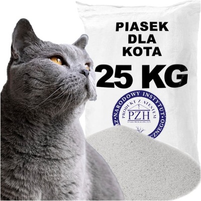 PIASEK ŻWIREK DLA KOTA DO KUWETY NATURALNY 25 KG