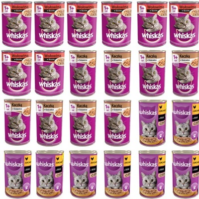 WHISKAS mokra karma dla kota MIX SMAKÓW 24x400g