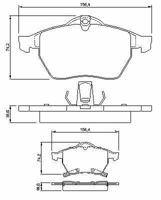 КОЛОДКИ HAM. ПЕРЕД OPEL ASTRA G, ZAFIRA A/B 1998-