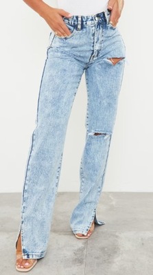 PRETTYLITTLETHING SPODNIE JEANSOWE PROSTE 44 1EKC