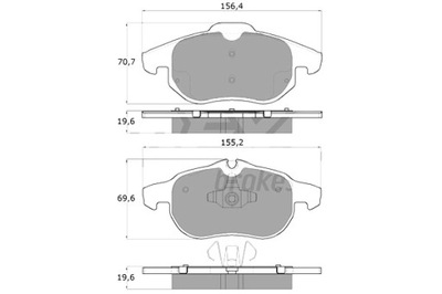 TOMEX BRAKES КОЛОДКИ ТОРМОЗНЫЕ OPEL VECTRA C 02-08