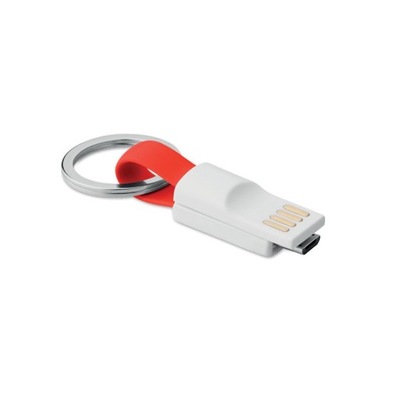 Brelok kabel końcówkami micro USB/USB