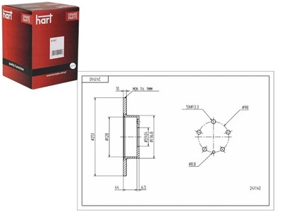 DISCOS DE FRENADO 2SZT. PARTE TRASERA ALFA147 1.9 01-10 MALOWANE HART  