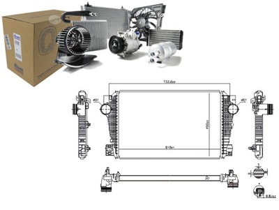 ІНТЕРКУЛЕР РАДІАТОР ПОВІТРЯ DOLOTOWEGO VW AMAROK 2.0D 11.11-