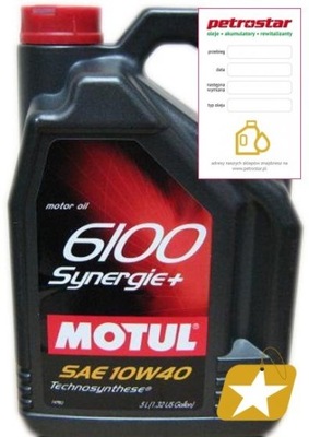 MOTUL 6100 SYNERGIE+ 10W40 5L