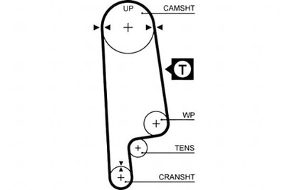Gates ремінь розподільного валу honda civic ii civic iv civic фото №1