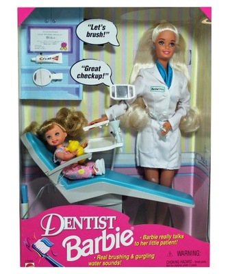 Lalka Barbie DENTYSTA ZESTAW Blonde Dentist 1997