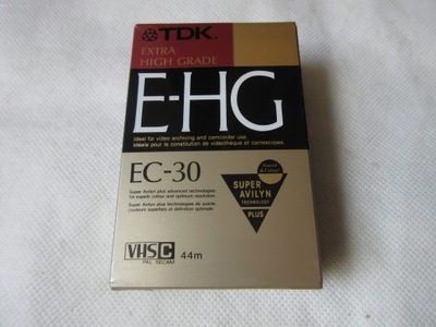 KASETA TDK VHS-C EC-30 E-HG NOWA FOLIA