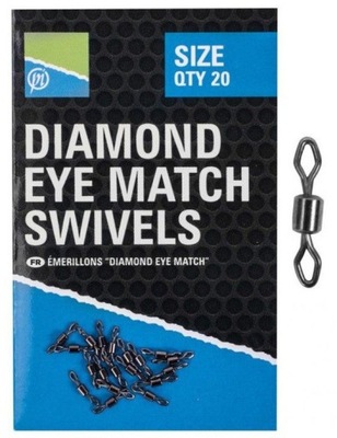 Krętliki Preston Diamond Eye Match Swivels rozm 12 Rozmiar: 12