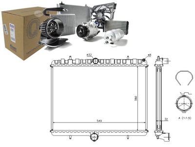 Радиатор двигателя citroen c8 jumpy fiat scudo ulys фото №1
